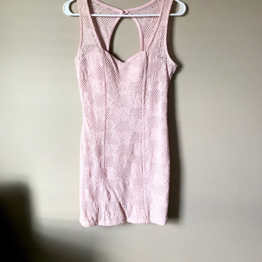 Pink mini dress